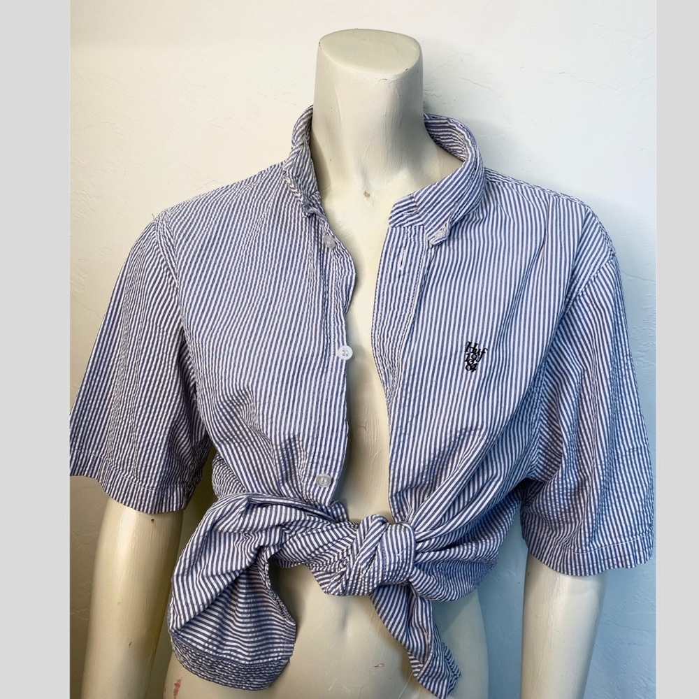 Huf 1984 pin-strip button up shirt